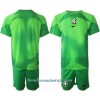 Conjunto (Camiseta+Pantalón Corto) Portero Brasil Segunda Equipación Mundial 2022 - Niño